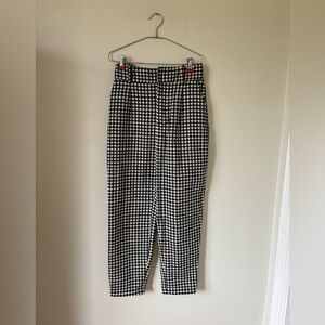 Zara Black and White Checkered Pants